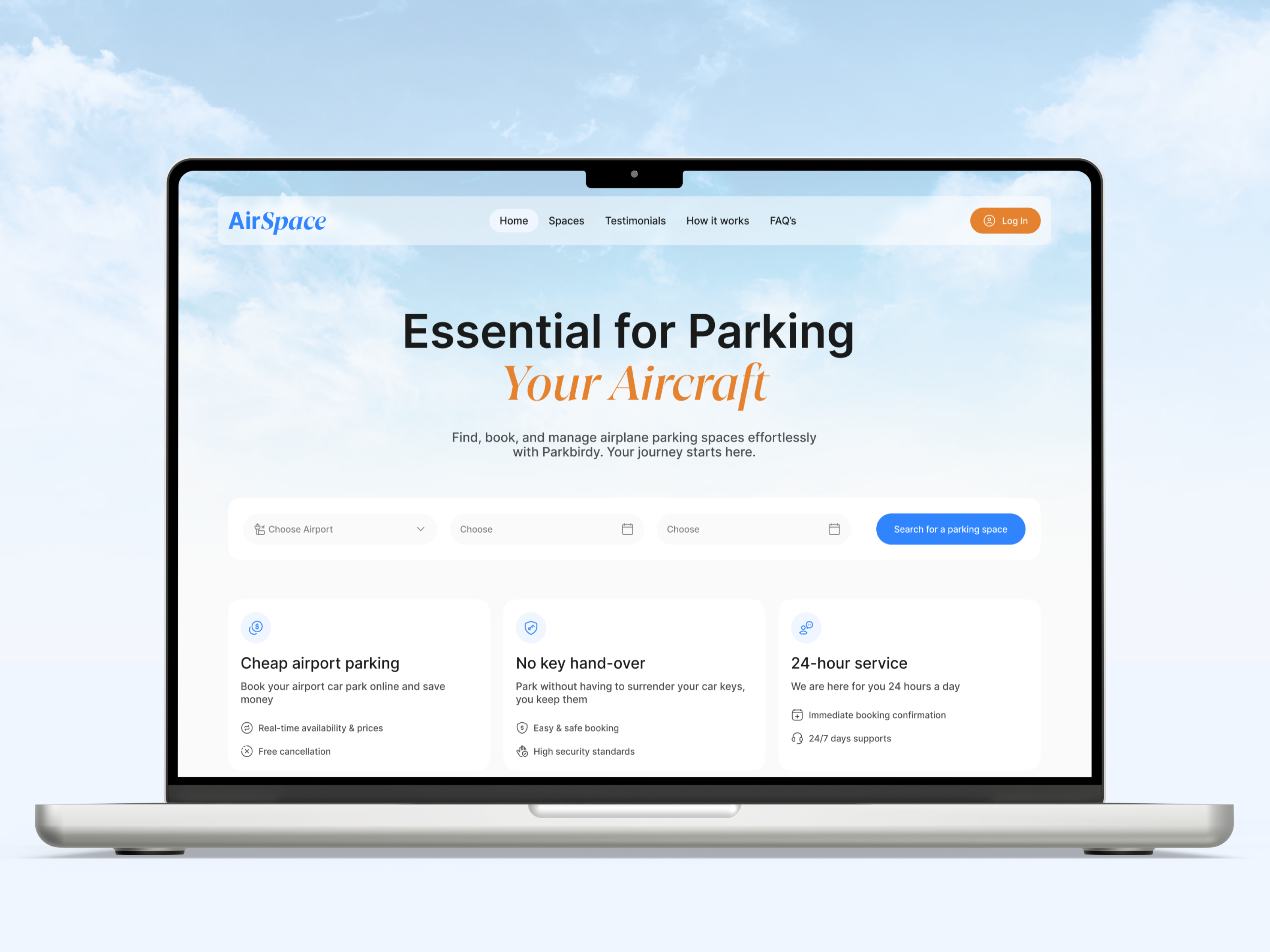 AirSpace Parking Website UIUX Design | Responsive | Animation by ilias ...