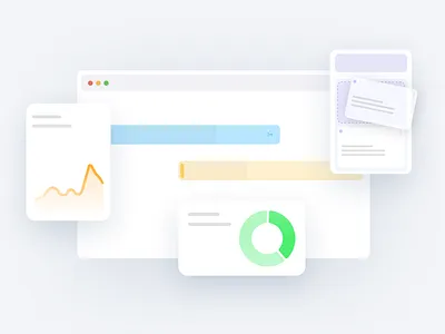Illustration for product management clean design graph illustration minimal pm product management timeline ui ux