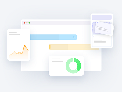 Illustration for product management clean design graph illustration minimal pm product management timeline ui ux