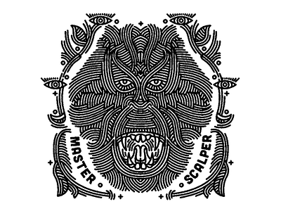 orang utan - (for) print animal design graphic illustration linework monkey orangutan print screen printing