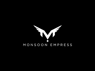 Monsoon Empress bird branding. eagle fly hotel letter e logo logo mark luxury monogram wings