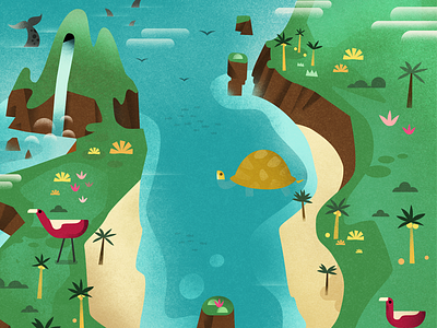 Getaway Bay 2 illustration maps two dots