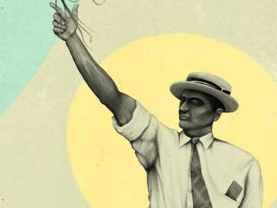 Release - 1 drawing grunge halftone illustration vintage