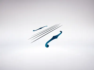 String Instrument In Space branding cello classic fhole illustration instrument logo mozzart music string strings violin