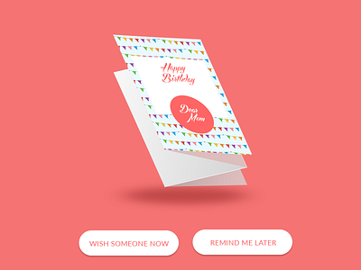 A multifold greeting card card ui