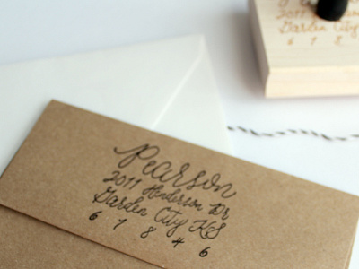 Custom Address Stamp handlettering