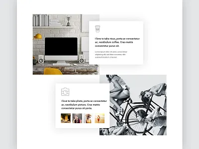 Personal Resume Card clean cv fun fact modern personal photography portfolio resume shadow