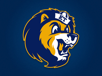 ETSU - Commerce Lion athletics college custom type design disney hand drawn lion mascot retro style teeth vintage