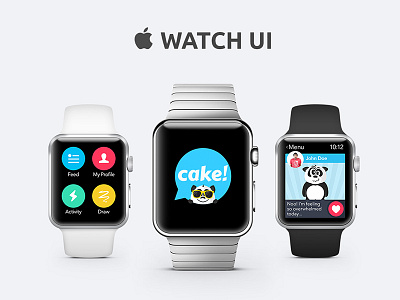 Cake - Apple Watch App animal app apple horizon illustration land mobile panda watch