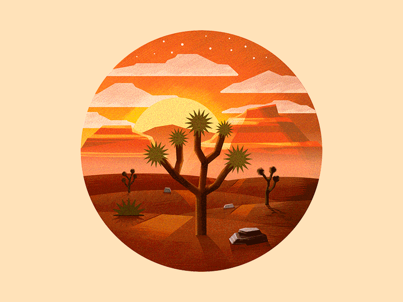 Joshua Tree Process how illustration joshua nature photoshop texture tree