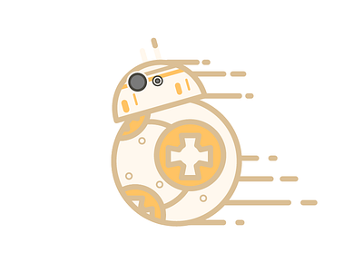 BB-8 bb8 droid illustration star wars the force awakens vector