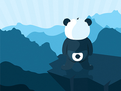 Cake animal app horizon illustration land mobile panda