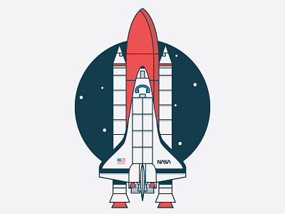 Rocketship icon illustration nasa pin rocket space stars vector