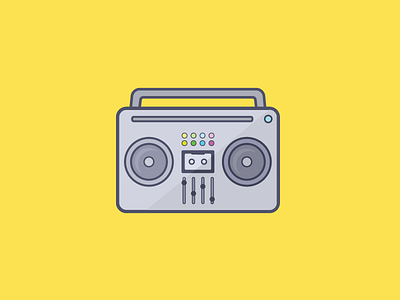 The Sonic Landscape boombox illustration vector