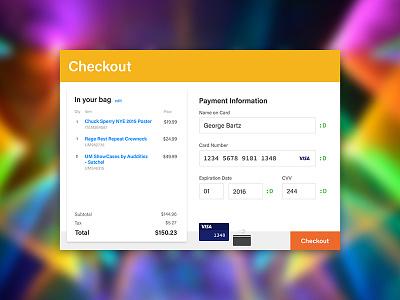 Credit Card Checkout 002 checkout dailyui ui