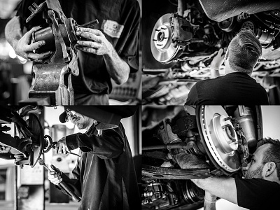Auto Shop Photos black and white mechanic photo photograghy