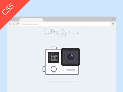 GoPro Hero4 in CSS css css illustration gopro gopro hero hero4 illustration