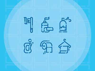 Hygiene icons blue hygiene icon icons minimal