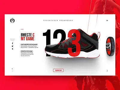 Mtgame Landing Screen design landing mtgame sport ui web