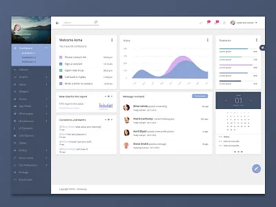 Mill Theme dashboard design flat liferay logo material mill theme ui ux