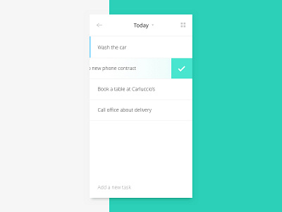 Shot 093 - To Do app checklist clean grid interface light list minimal task typography ui user