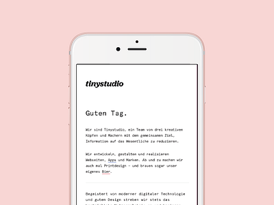 Portfolio Redesign #3 apercu apercu mono flat iphone 6s letter minimalist monospaced portfolio tinystudio typography white