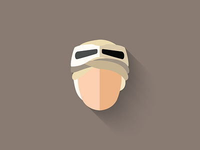 Rey Flat Design Icon character design flat design force awakens icon icon design long shadow design rey star wars