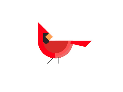 Cardinal Illustration bird cardinal flat geometric illustration north northern red