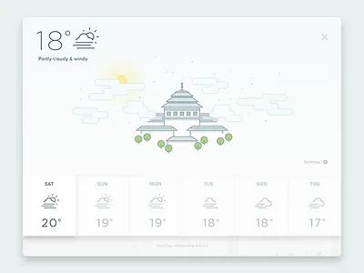 Weather Section calendar illustration ios ipad memo minimalist schedule task ui weather weather app
