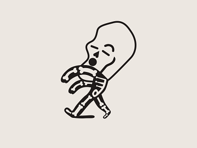 Sleepwalker skull diegomarmolejo icon illustration illustrator marmolejo skull sleeping sleepwalker vector