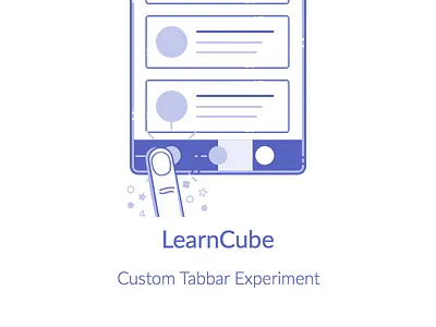 Learn Cube(Illustration) animation bar code gesture github illustration tab