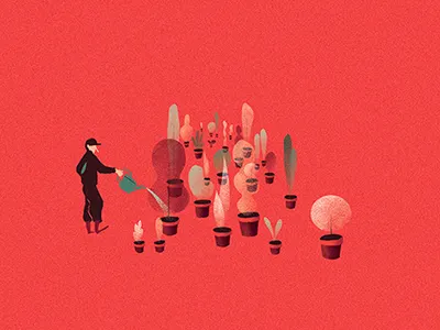 Break 2 break giovanna giuliano illustration people plants water workers