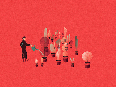 Break 2 break giovanna giuliano illustration people plants water workers