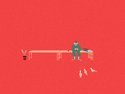 Break 3 break giovanna giuliano illustration people plants sandwich workers