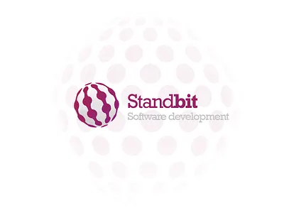 Standbit Logo design ball bit brand branding circle design development earth logo software