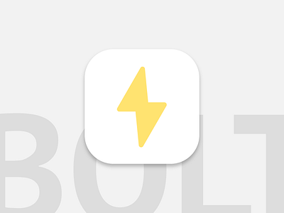 BOLT app apple bolt design icon ios minimal simple