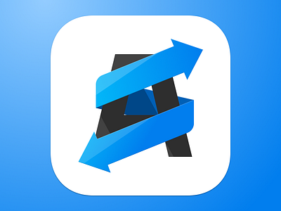 ally - Travel App Icon a ally app arrows flat icon logo material design navigation redesign route transport