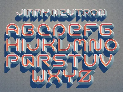 Jimmy Neutron - Typeface adobe illustrator font graphic design lettering typography
