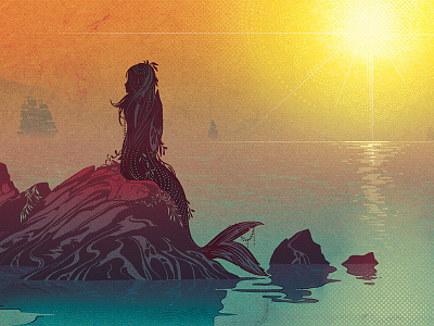 Mermaid art fantasy illustration