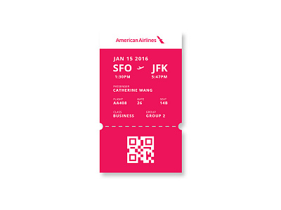 Day024 Boarding Pass boarding pass mobile qr code shadow