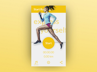 Workout Tracker appdesign daily ui fitness flat health running workout