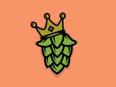 King Of The Hops beer craft beer graphic design hops illustration