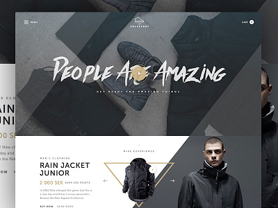 Landing Page x2 eric deflat landing nike shop solestory ui ux webdesign