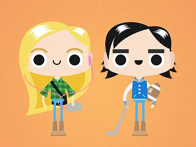 Millenials characters illustration vector