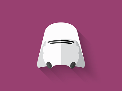 Snowtrooper Flat Design Icon character design first order flat design force awakens icon icon design long shadow design snowtrooper star wars