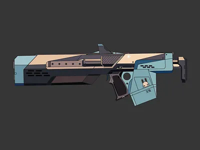 The Jade Rabbit destiny game gun illustration jade rabbit rifle scout vector weapon wireframe