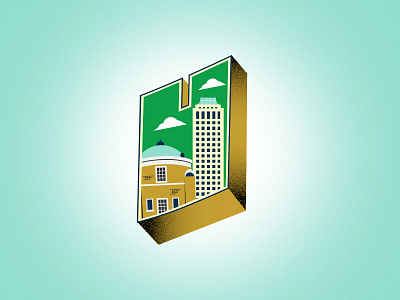 WIP- U design illustration tulsa typography u