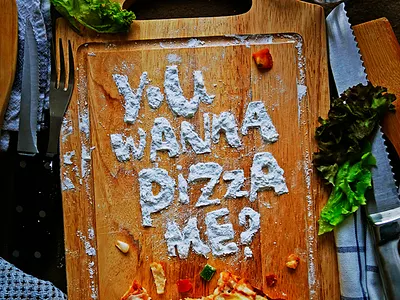 Pizza pun artdirection typography