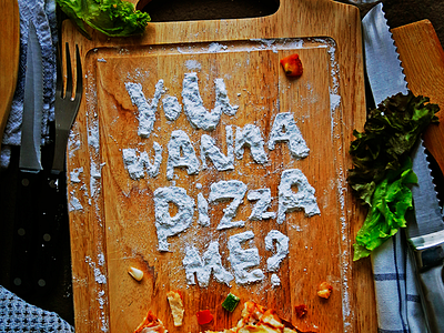 Pizza pun artdirection typography