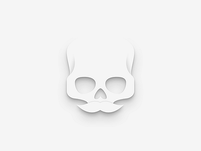 Back to Skull beard deiv icon illustration mustache paper personal logo shadows skull vectors